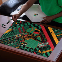 Zambia Victoria Falls Puzzle Indigenous Wild Animal Skins Tribal Patchwork