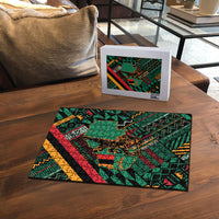 Zambia Victoria Falls Puzzle Indigenous Wild Animal Skins Tribal Patchwork