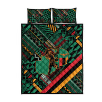 Zambia Victoria Falls Quilt Bed Set Indigenous Wild Animal Skins Tribal Patchwork