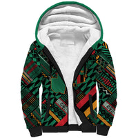 Zambia Victoria Falls Sherpa Hoodie Indigenous Wild Animal Skins Tribal Patchwork
