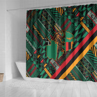 Zambia Victoria Falls Shower Curtain Indigenous Wild Animal Skins Tribal Patchwork