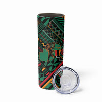 Zambia Victoria Falls Skinny Tumbler Indigenous Wild Animal Skins Tribal Patchwork