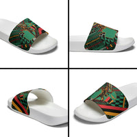 Zambia Victoria Falls Slide Sandals Indigenous Wild Animal Skins Tribal Patchwork