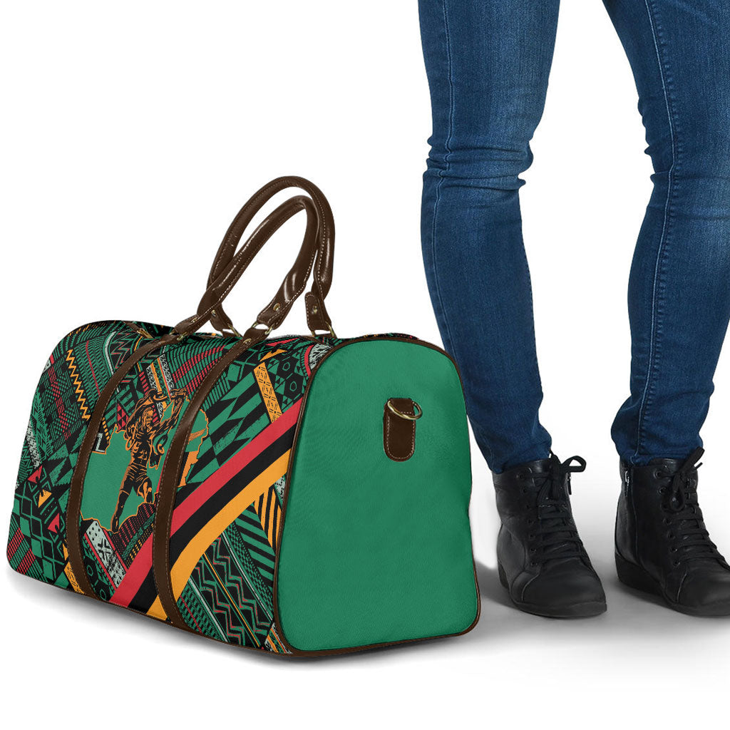 Zambia Victoria Falls Travel Bag Indigenous Wild Animal Skins Tribal Patchwork