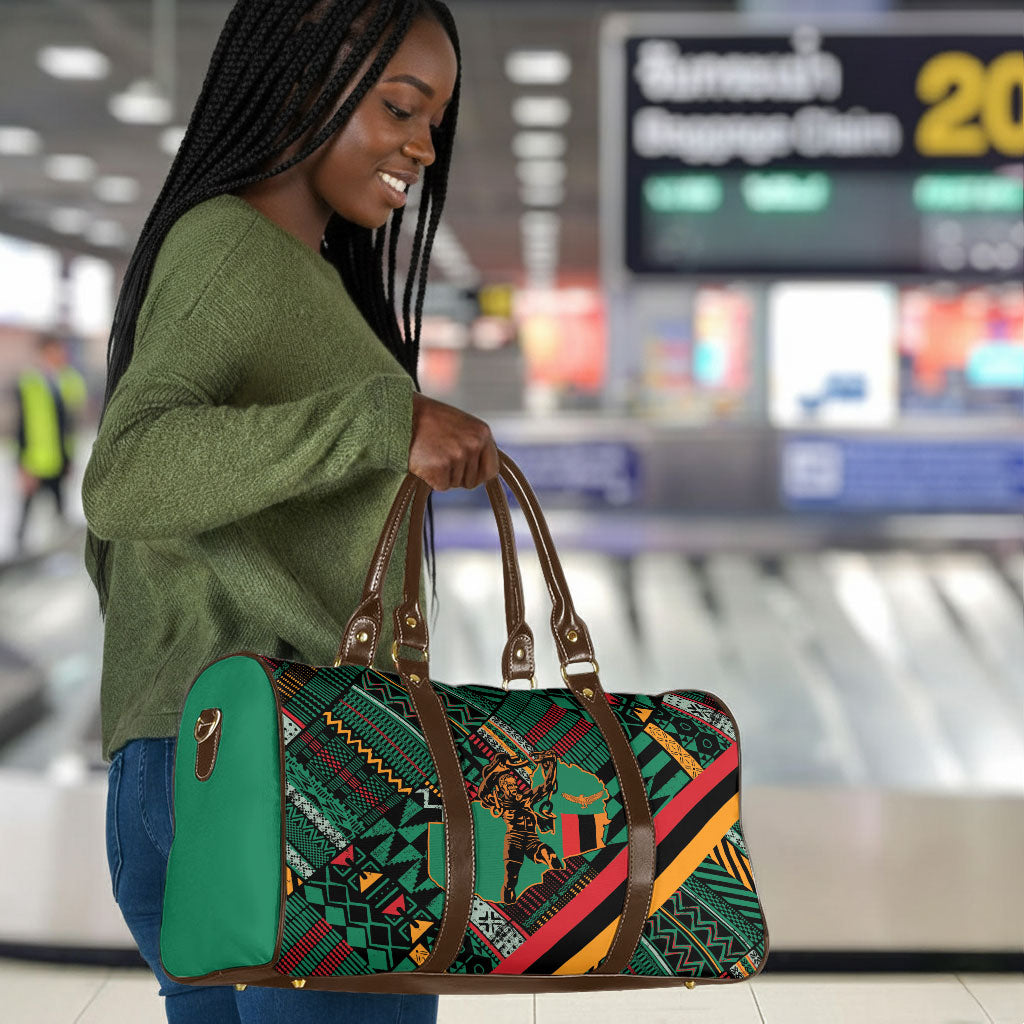 Zambia Victoria Falls Travel Bag Indigenous Wild Animal Skins Tribal Patchwork