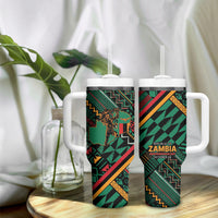 Zambia Victoria Falls Tumbler With Handle Indigenous Wild Animal Skins Tribal Patchwork