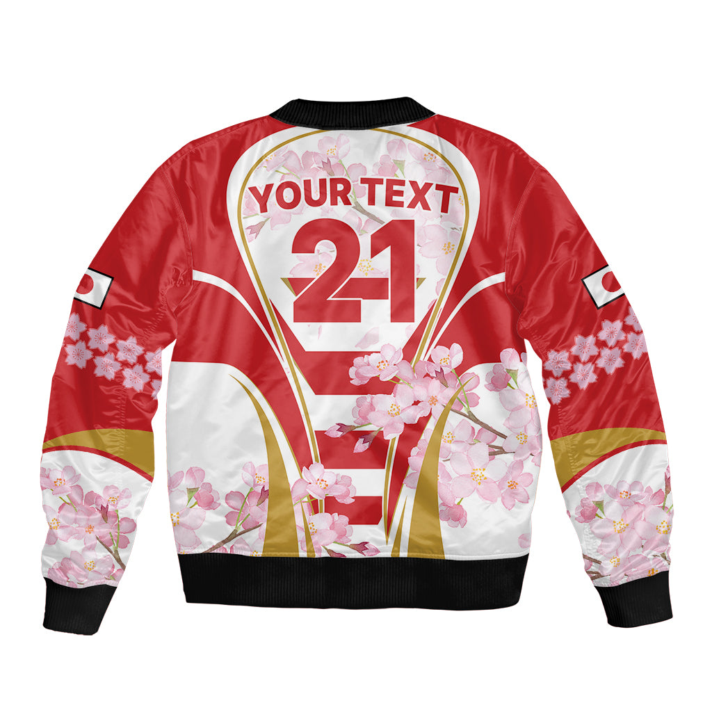 Custom Japan Rugby Bomber Jacket World Cup 2023 Go Brave Blossoms Sporty Style LT9 - Wonder Print Shop