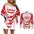 Custom Japan Rugby Couples Matching Off Shoulder Short Dress and Long Sleeve Button Shirts World Cup 2023 Go Brave Blossoms Sporty Style LT9 - Wonder Print Shop