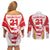 Custom Japan Rugby Couples Matching Off Shoulder Short Dress and Long Sleeve Button Shirts World Cup 2023 Go Brave Blossoms Sporty Style LT9 - Wonder Print Shop