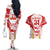 Custom Japan Rugby Couples Matching Off The Shoulder Long Sleeve Dress and Hawaiian Shirt World Cup 2023 Go Brave Blossoms Sporty Style LT9 - Wonder Print Shop