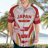 Custom Japan Rugby Hawaiian Shirt World Cup 2023 Go Brave Blossoms Sporty Style - Wonder Print Shop