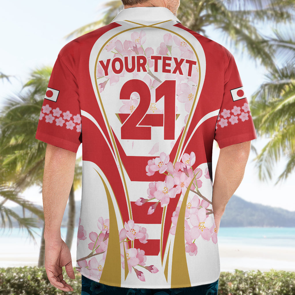 Custom Japan Rugby Hawaiian Shirt World Cup 2023 Go Brave Blossoms Sporty Style - Wonder Print Shop