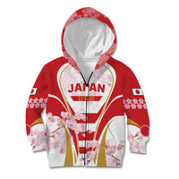 Custom Japan Rugby Kid Hoodie World Cup 2023 Go Brave Blossoms Sporty Style - Wonder Print Shop