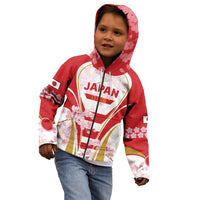 Custom Japan Rugby Kid Hoodie World Cup 2023 Go Brave Blossoms Sporty Style - Wonder Print Shop