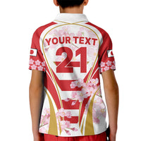Custom Japan Rugby Kid Polo Shirt World Cup 2023 Go Brave Blossoms Sporty Style - Wonder Print Shop