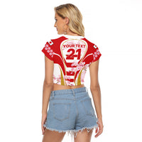 Custom Japan Rugby Raglan Cropped T Shirt World Cup 2023 Go Brave Blossoms Sporty Style - Wonder Print Shop