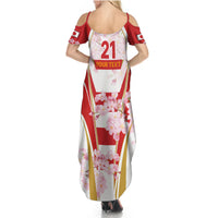 Custom Japan Rugby Summer Maxi Dress World Cup 2023 Go Brave Blossoms Sporty Style - Wonder Print Shop