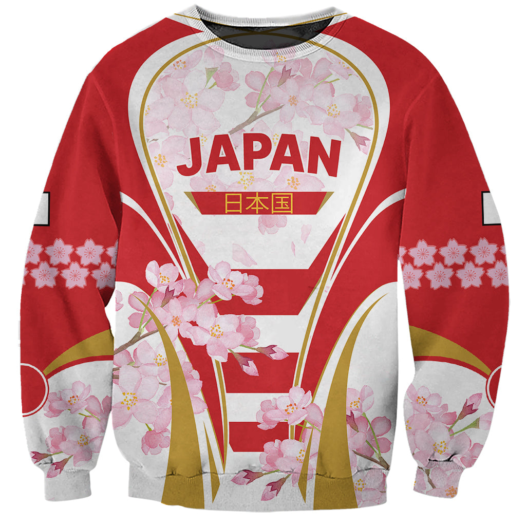 Custom Japan Rugby Sweatshirt World Cup 2023 Go Brave Blossoms Sporty Style - Wonder Print Shop