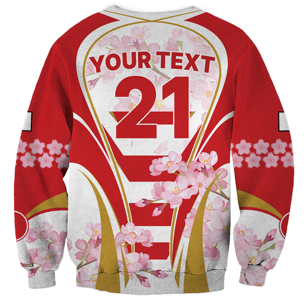 Custom Japan Rugby Sweatshirt World Cup 2023 Go Brave Blossoms Sporty Style - Wonder Print Shop
