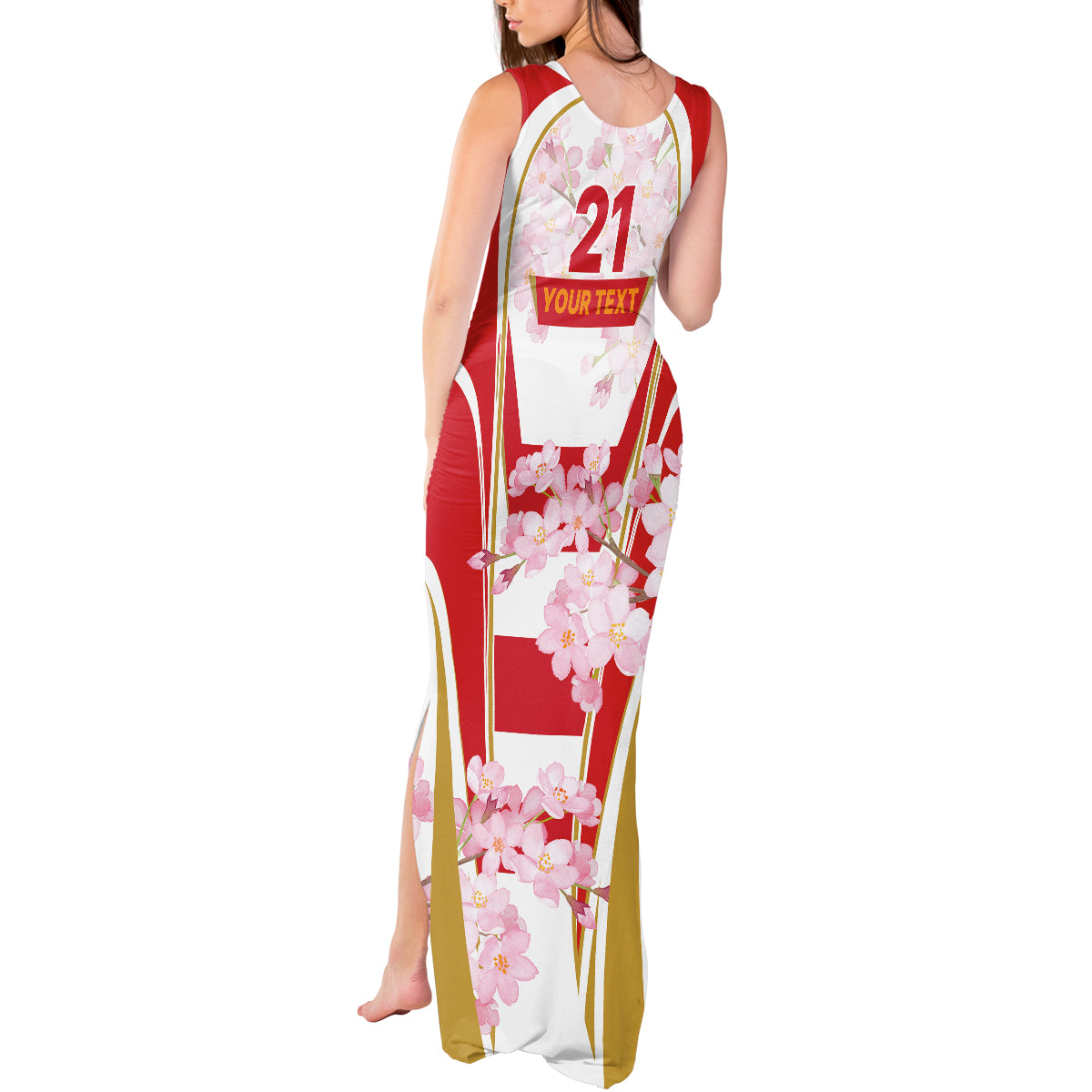 Custom Japan Rugby Tank Maxi Dress World Cup 2023 Go Brave Blossoms Sporty Style - Wonder Print Shop