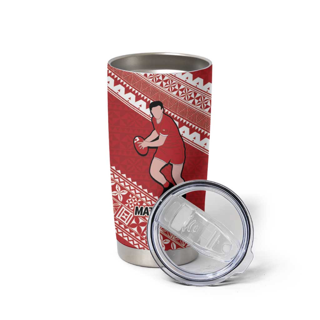 Australia-Tonga Rugby Pacific Custom Tumbler Cup The Kangaroos and Mate Ma'a Tonga - Wonder Print Shop