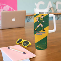 Australia-Tonga Rugby Pacific Custom Tumbler With Handle The Kangaroos and Mate Ma'a Tonga - Wonder Print Shop