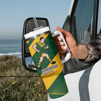 Australia-Tonga Rugby Pacific Custom Tumbler With Handle The Kangaroos and Mate Ma'a Tonga - Wonder Print Shop