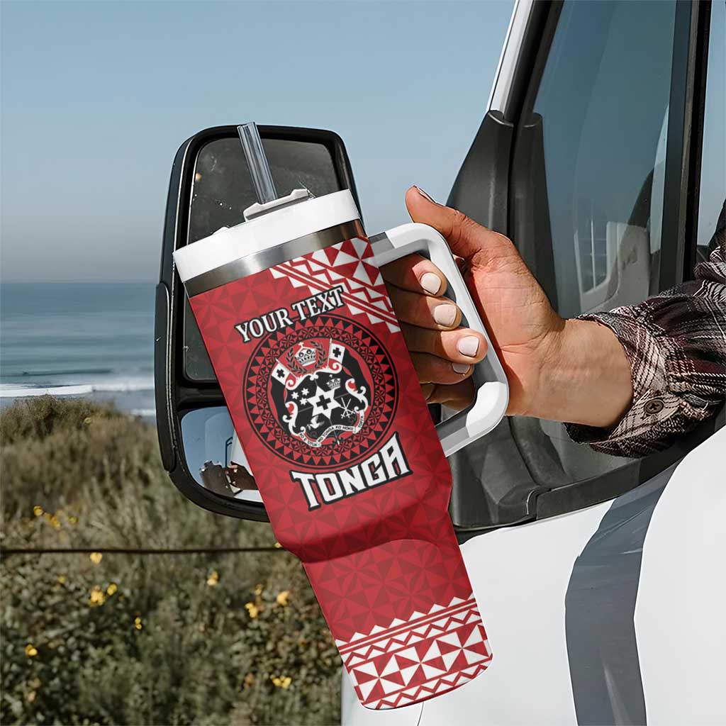 Tonga Rugby XIII Custom Tumbler With Handle Mate Ma'a Tonga with Ngatu Pattern - Wonder Print Shop