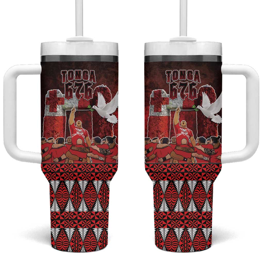 Custom Tonga 676 Haamonga a Maui Tumbler With Handle Tongan Sipi Tau Unique Dance - Wonder Print Shop