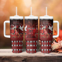 Custom Tonga 676 Haamonga a Maui Tumbler With Handle Tongan Sipi Tau Unique Dance - Wonder Print Shop