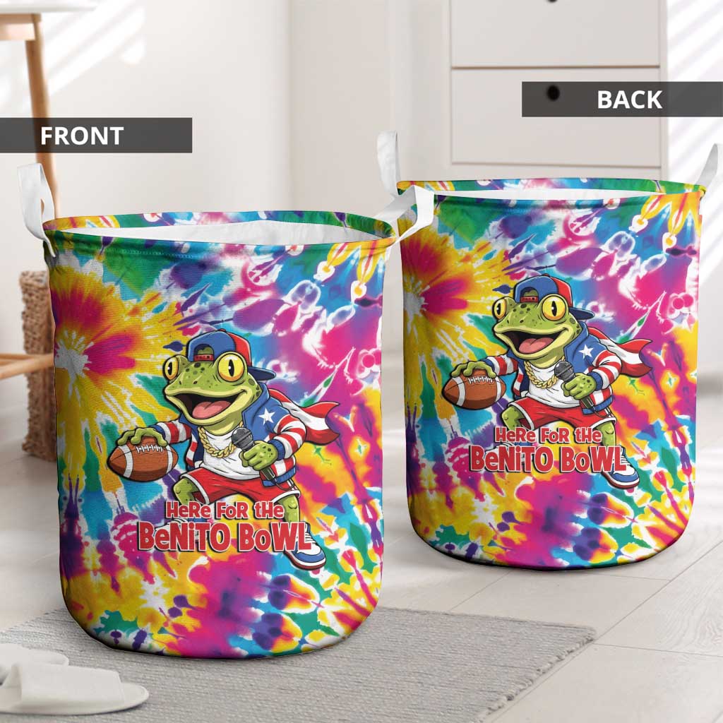 Funny Benito Coqui Frog Laundry Basket Puerto Rican Coquí Football