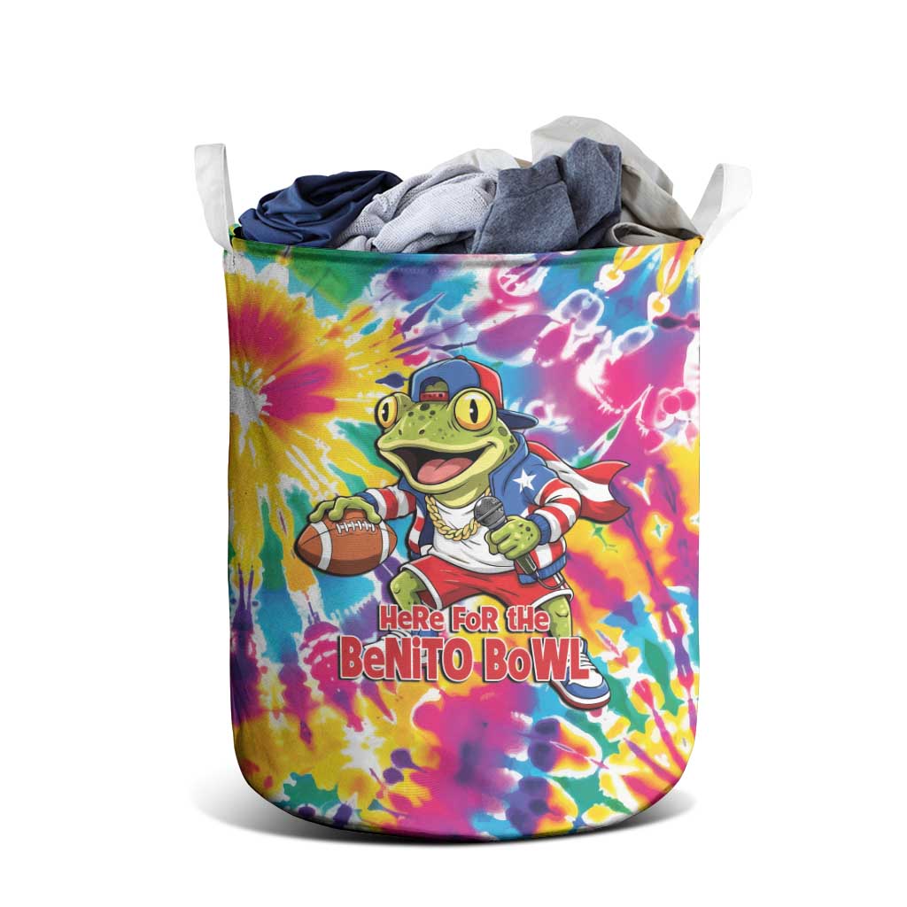 Funny Benito Coqui Frog Laundry Basket Puerto Rican Coquí Football