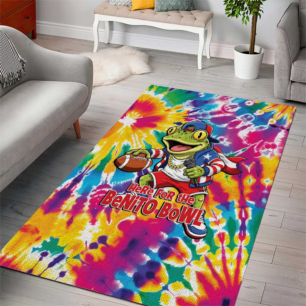 Funny Benito Coqui Frog Area Rug Puerto Rican Coquí Football