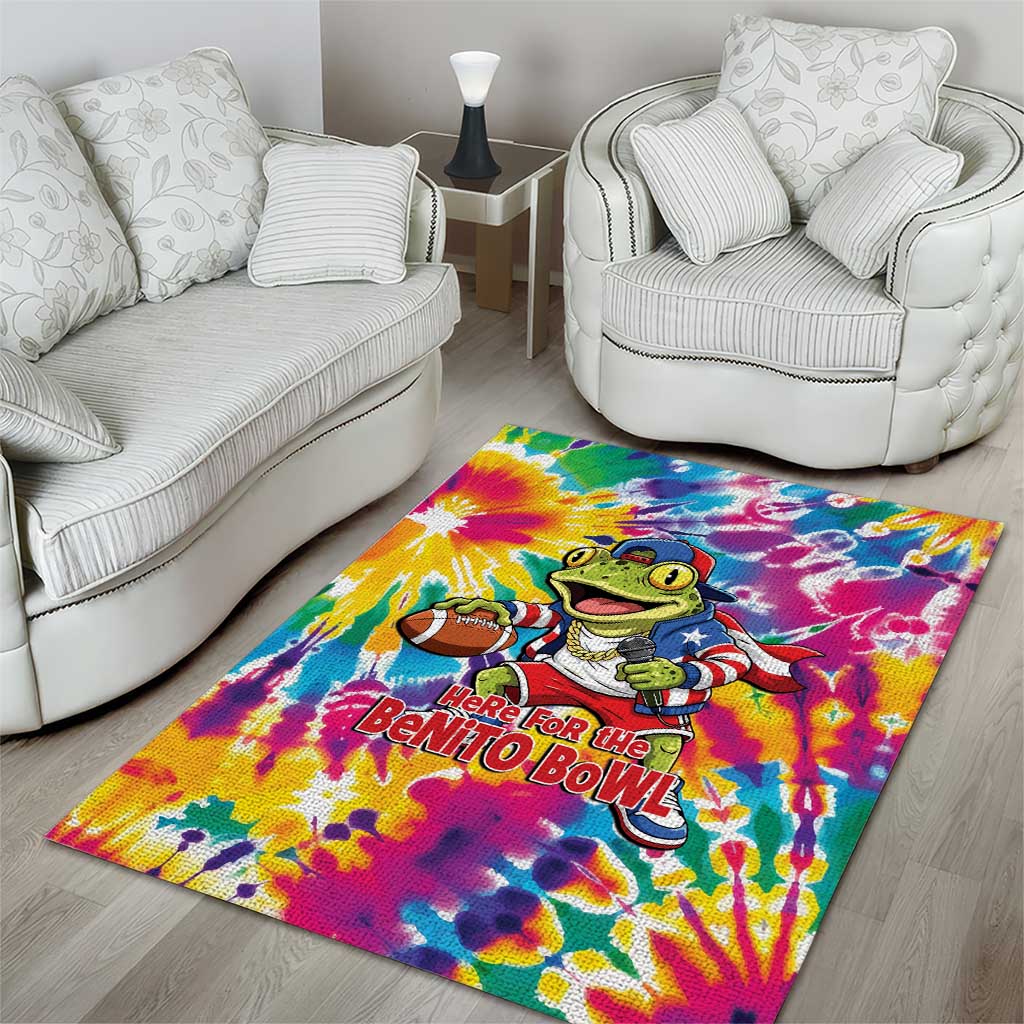 Funny Benito Coqui Frog Area Rug Puerto Rican Coquí Football