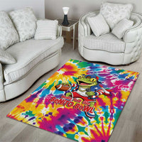 Funny Benito Coqui Frog Area Rug Puerto Rican Coquí Football