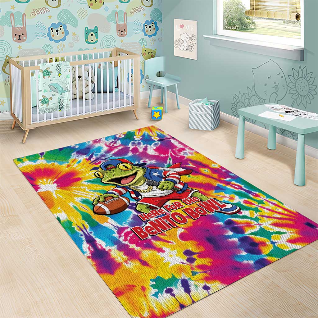 Funny Benito Coqui Frog Area Rug Puerto Rican Coquí Football