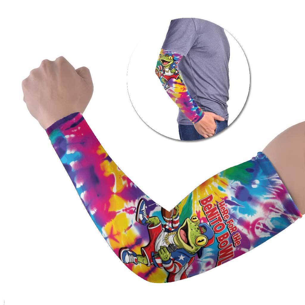 Funny Benito Coqui Frog Arm Sleeves Puerto Rican Coquí Football