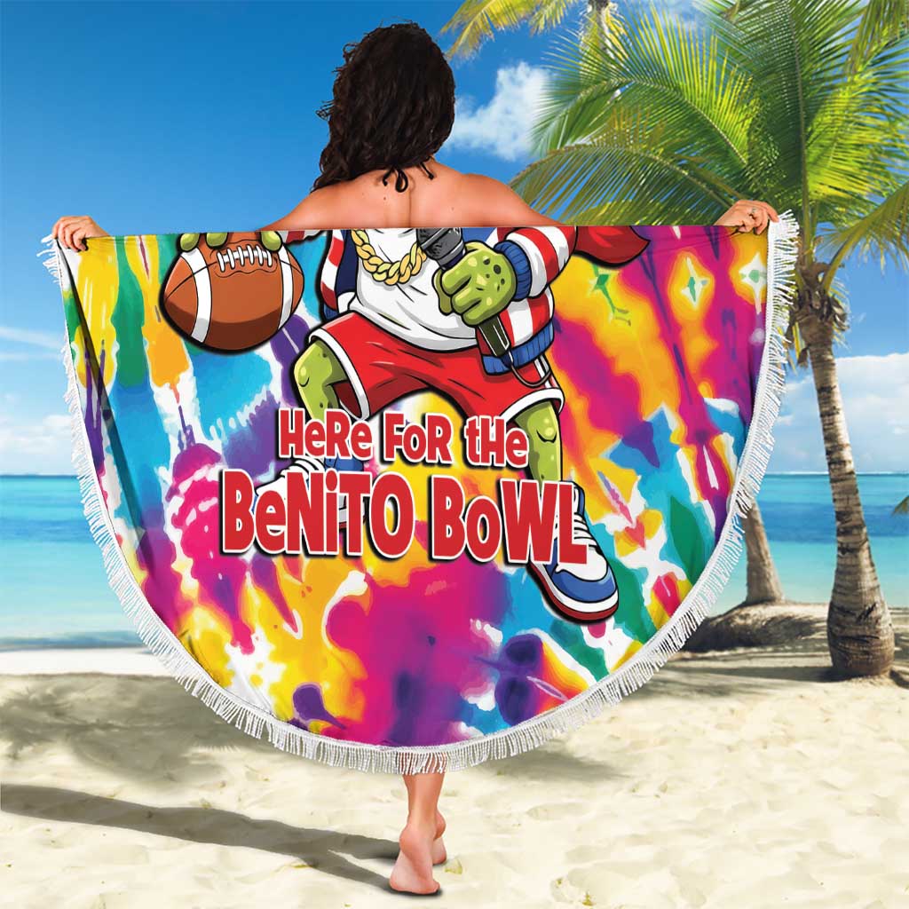 Funny Benito Coqui Frog Beach Blanket Puerto Rican Coquí Football