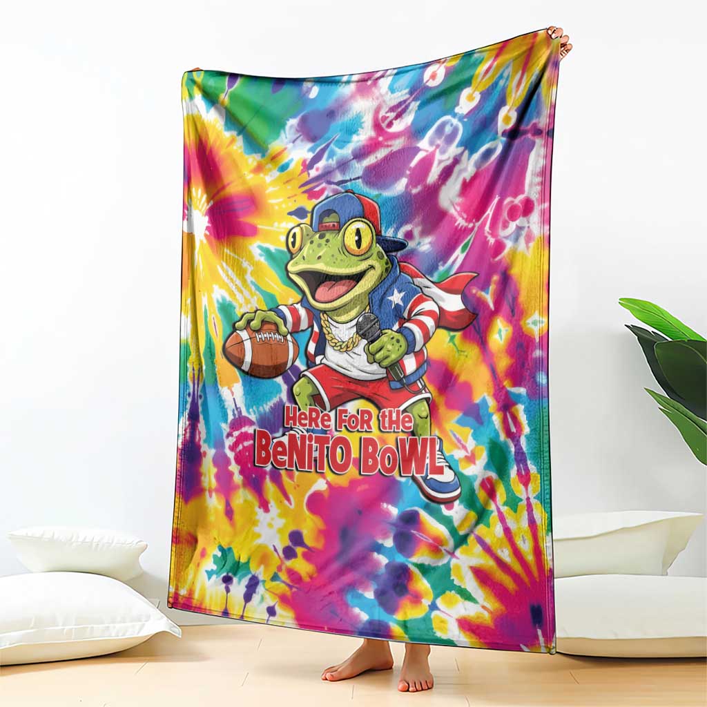 Funny Benito Coqui Frog Blanket Puerto Rican Coquí Football