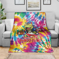 Funny Benito Coqui Frog Blanket Puerto Rican Coquí Football