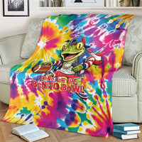 Funny Benito Coqui Frog Blanket Puerto Rican Coquí Football