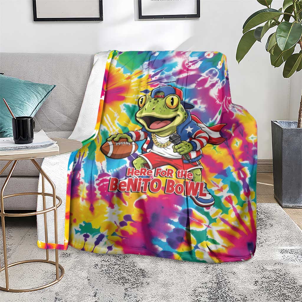 Funny Benito Coqui Frog Blanket Puerto Rican Coquí Football