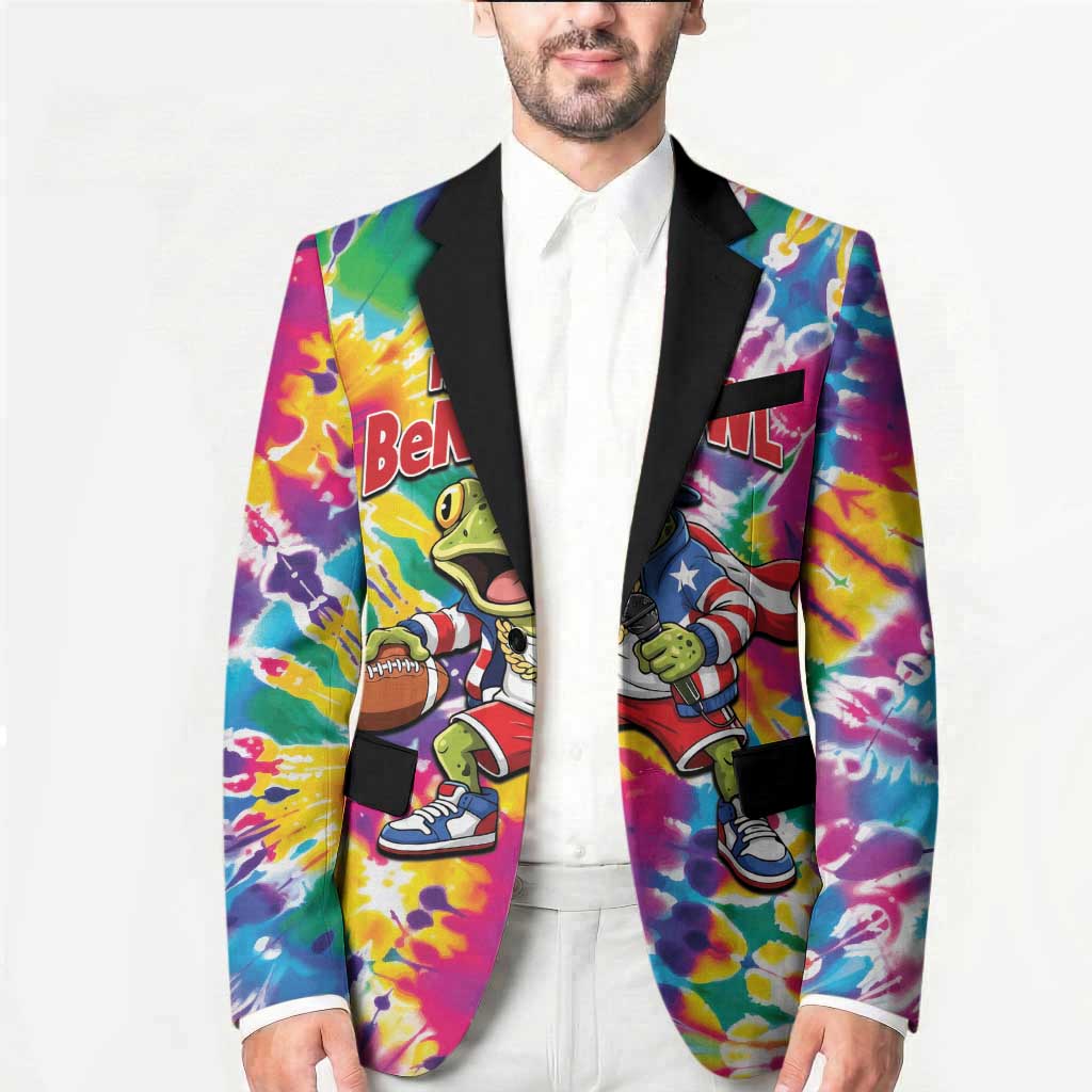 Funny Benito Coqui Frog Blazer Puerto Rican Coquí Football