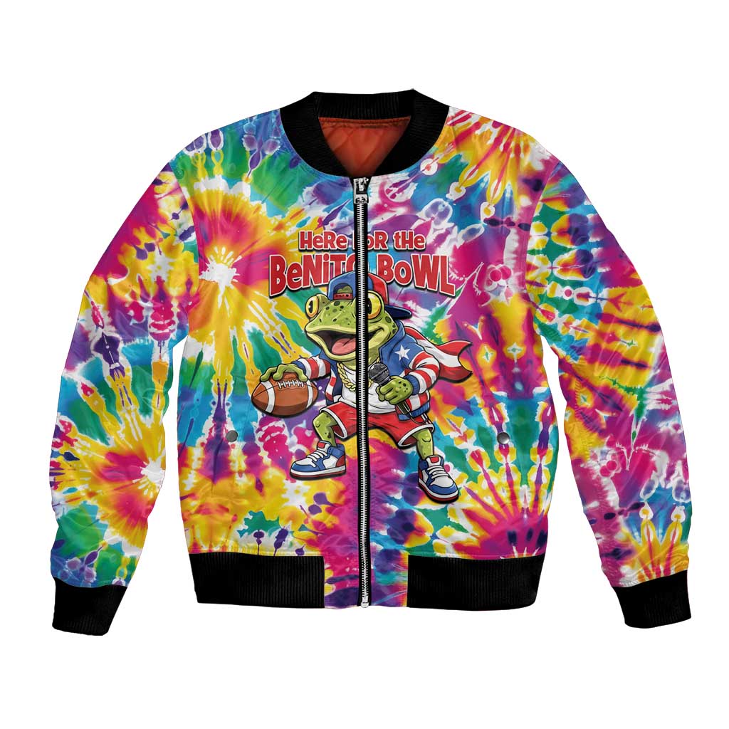 Funny Benito Coqui Frog Bomber Jacket Puerto Rican Coquí Football