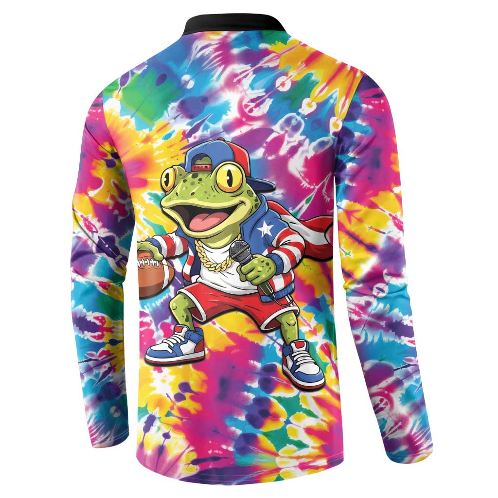 Funny Benito Coqui Frog Button Sweatshirt Puerto Rican Coquí Football