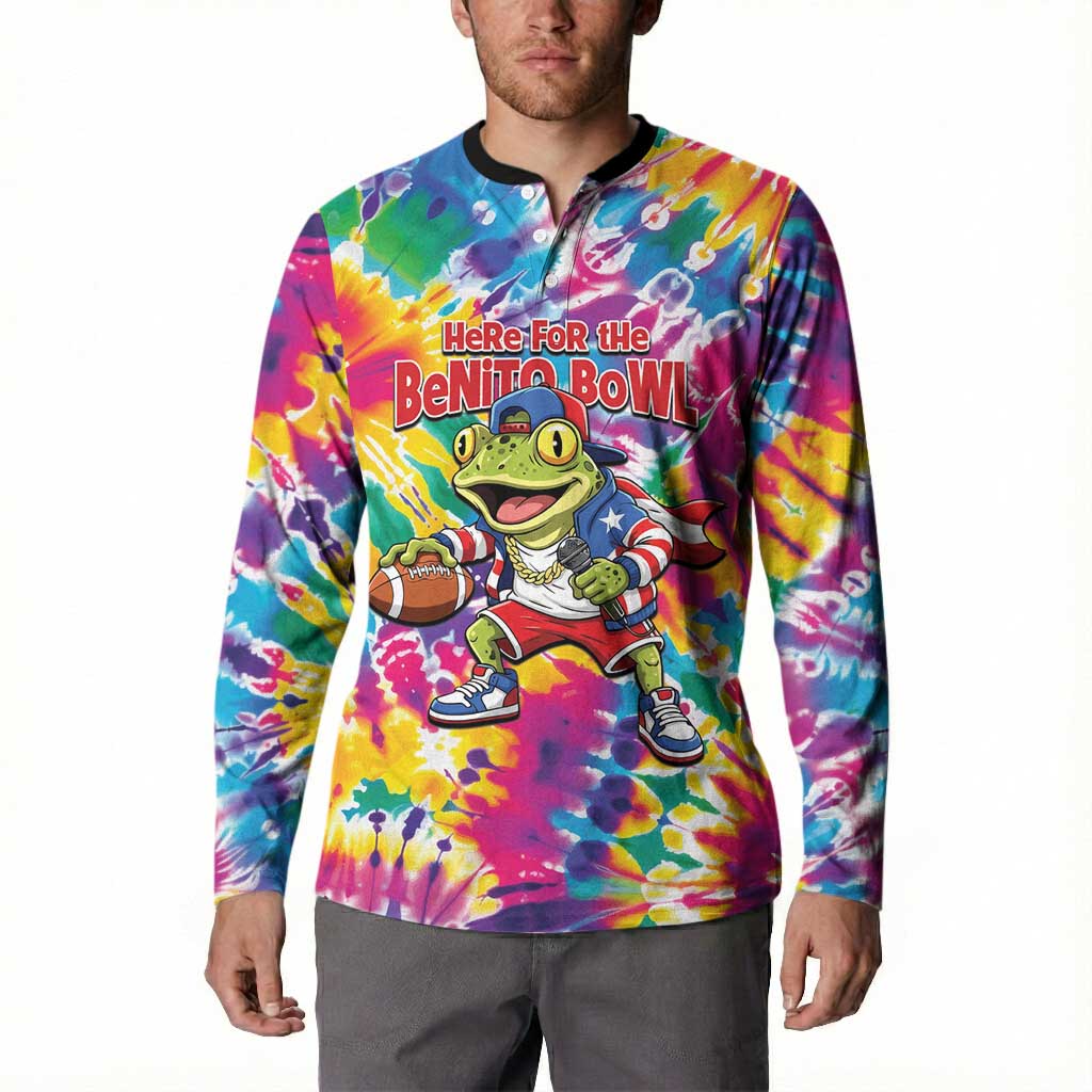 Funny Benito Coqui Frog Button Sweatshirt Puerto Rican Coquí Football