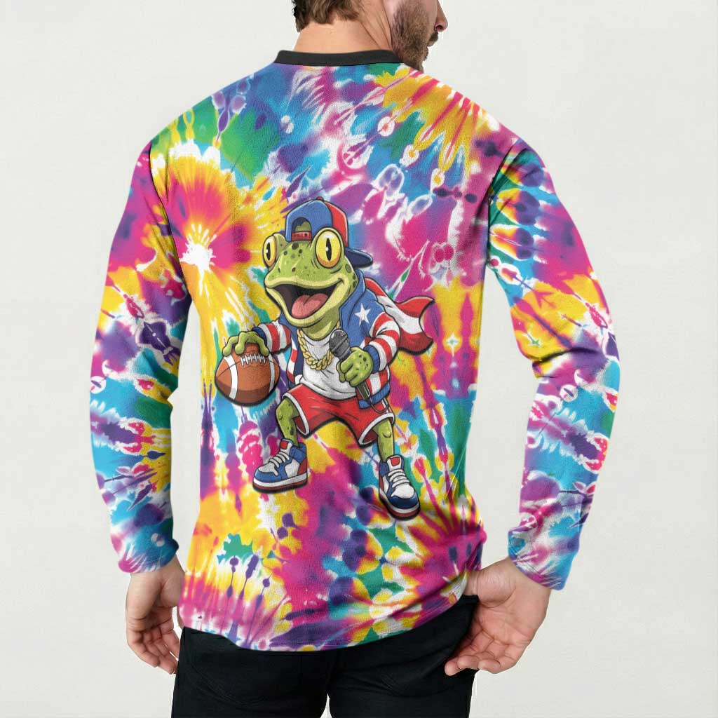 Funny Benito Coqui Frog Button Sweatshirt Puerto Rican Coquí Football