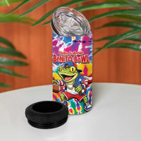 Funny Benito Coqui Frog 4 in 1 Can Cooler Tumbler Puerto Rican Coquí Football