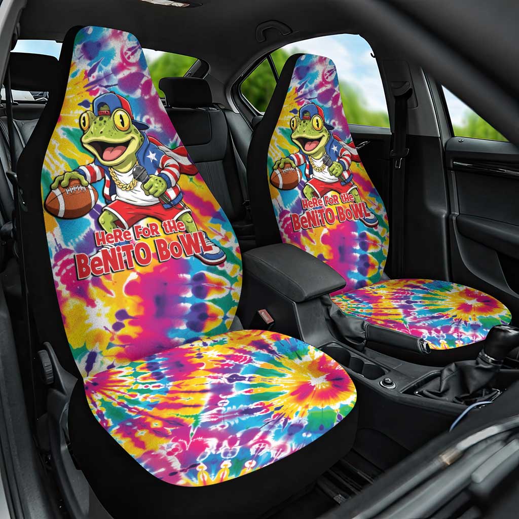 Funny Benito Coqui Frog Car Seat Cover Puerto Rican Coquí Football