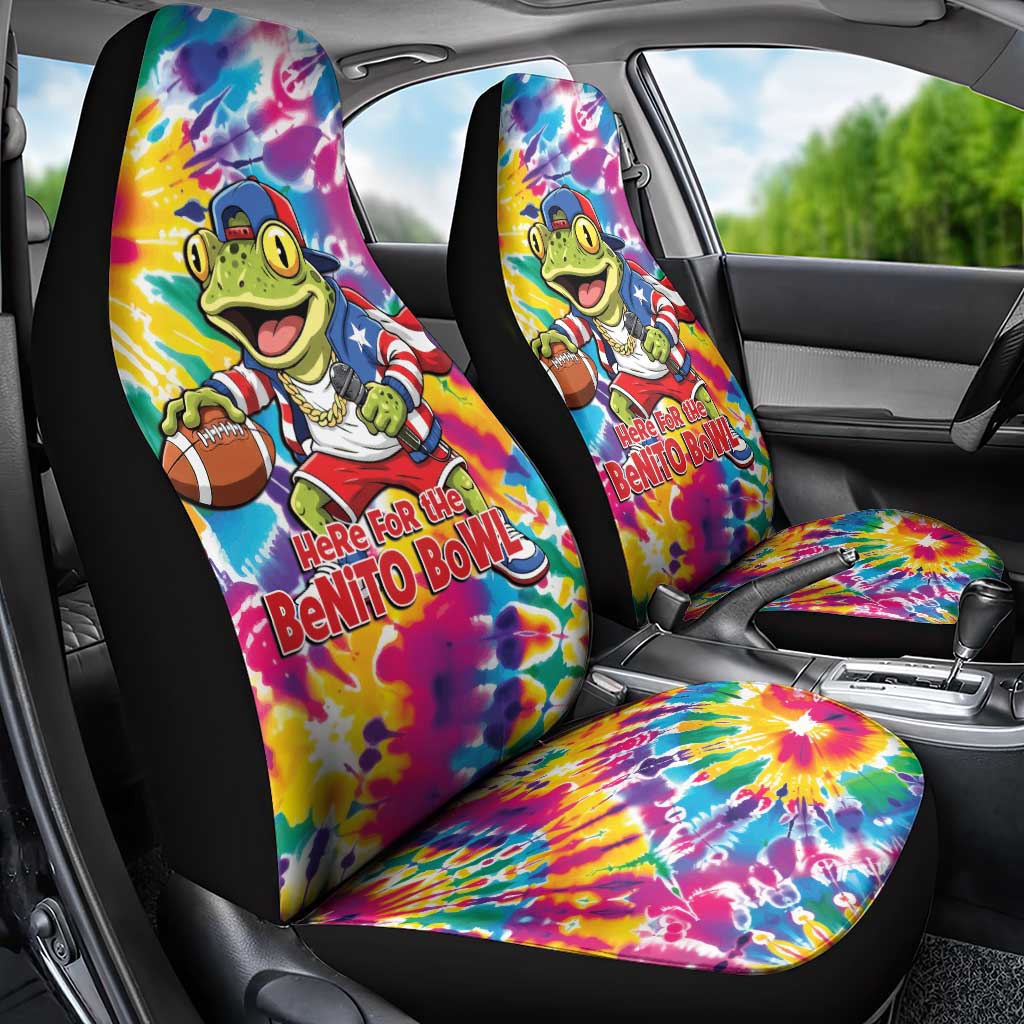 Funny Benito Coqui Frog Car Seat Cover Puerto Rican Coquí Football